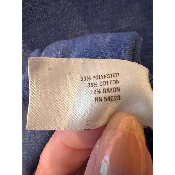 Old Navy Maternity Purple Henley Cotton Top Roll Tab Sleeves Size XS Extra Small - Picture 5 of 7